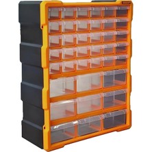 Çekmeceli 39'lu Takım Çantası Plastik Organizer Vida Dübel Civata Kutusu Bölmeli Avadanlık Mo