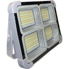 TeknoKapsül Seyyar Solar LED Projektör Gri Renk Cata 200W Güneş Enerjili Portatif LED Işık Taşınabilir Sokak Aydınlatması IP66