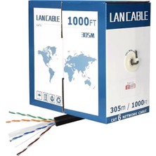 Sh Powermaster PM-8256 23 Awg 0.56 mm Cca 305 Metre Dış Mekan Siyah Cat6 Kablo Sh Najmaddin