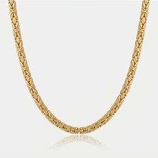 Parla Erkek Kral Zincir Kolye Bileklik Set 316L Çelik 14K Altın Kaplama 8mm