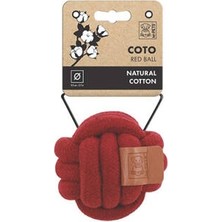 HemenGo Red Ball Örgü Top Köpek Oyuncağı 9,5 cm