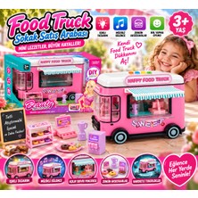 Trust Store Pilli Işıklı Sokak Satış Arabası Oyuncak Food Truck Seti Müzikli Aksesuarlarıyla Eğlenceli Oyun Seti
