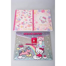 LİSANSLI HELLO KITTY KIRTASİYE SETİ 2 ADET A4 DEFTER,3D SİLGİ,ÇITÇIT DOSYA
