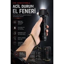 Jasper JPR-2210 Full Metal Tasarım Çakarlı Zomlu 26650 8800MAH Li-Ion Bataryaya Sahip El Feneri