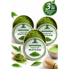 Mel and Mira 3'lü Premium Japanese Saf Matcha Tozu 25G, Ceremonial Pure Matcha Powder, High Quality