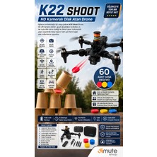 Dimute Shop K22 Shoot Hd Kameralı Disk Atan Drone Brushless Motor Katlanabilir