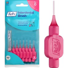 Ayrex Tepe 0.4 mm - Pembe Diş Arayüz Fırçası (1 x 8 Adet)