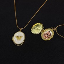 Solenya 316L Çelik Gold Renk Açılır Resimli Kolye (Fotoğraf Eklenebilir) – Açıklamayı Okuyunuz