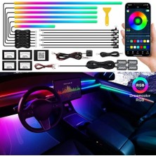Ayrex Astraled Araç Içi Ambiyans Aydınlatma Sistemi 18 In 1 Rgb LED Bluetooth Destekli - Müzik V