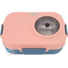 Ayrex Vagonlife 1100 ml Çorba Kaseli-Metal Kaşıklı Paslanmaz Çelik Bento Lunch Box Yeni Nesil S