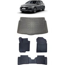 Ayrex Matmaster Hyundai I20 2024 Model Ile Uyumlu 5d Premium Ekstra Havuzlu Paspas ve Bagaj Havuzu