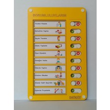 Ayrex Eğitici Günlük Rutin Checklist Görev ve Sorumluluk Tablosu (Sarı)