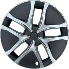 Ayrex OLED Garaj Premium Jant Kapağı 4 Parça Silver Detay Tesla Model Y Juniper ile Uyumlu