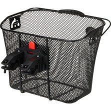 AyrStore Ayrex Ön Gidon Bağlantılı Bisiklet Sepeti Ön Arka Uyumlu Eşya Taşıma Sepet Askılı Metal