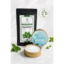 Mel and Mira 2’li Set Saf Kristal Mentol 35 G + Kıvırcık Nane 50 G, Sauna, Hamam, Buhar Banyosu ve Doğal Bitki Paketi
