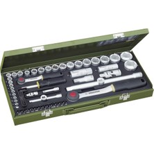 Ayrex 23040 Lokma Anahtar Seti, 4-32 mm Arası 6,3 mm (1/4") ve 12,5 mm (1/2") Cırcırlı Mafsallı