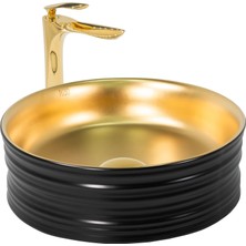 Paluci Cupra Matt Black Gold Lavabo