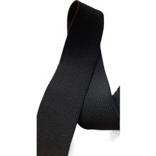 Ayrex Paşateks Since 1995 6 cm Siyah Bel Paça Don Etek Lastiği Yassı Geniş 5 Metre-Siyah