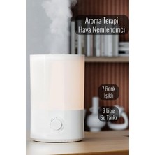 Ayrex 3 Litre Ultrasonik Oda Hava Nemlendirici / 7 Renk Ledli Aromaterapi Buhar Makinesi Aroma Difü