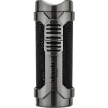 Ayrex Lubinski Cigar Sehpa Kapaklı Delicili Tek Torch Puro Çakmağı Gunmetal