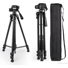 Ayrex Teknosepetim Profesyonel Kamera Tripod 140 cm Telefon Tutucu Tripot Büyük Metal 360 Der. Slr
