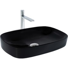 Paluci Rachel Matt Black Çanak Lavabo