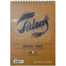 Ayrex Talens Sketch Eskiz Defteri A5 50 Yaprak 90G Üstten Spiralli T090A550US