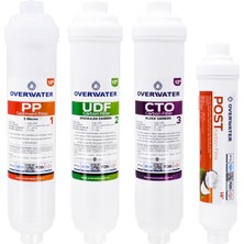 Ayrex Overwater Kapalı Kasa Su Arıtma Cihazı 4 Lü Inline Filtresi Seti Aşamalı (Membransız Se
