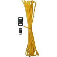 Ayrex Paracord 550 4mm 7 Çekirdek Outdoor Bileklik Çadır Kamp Ipi 5 Metre Sarı