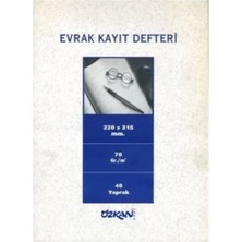 Ayrex Özkan Evrak Kayıt Defteri 40 Yp. 22X32