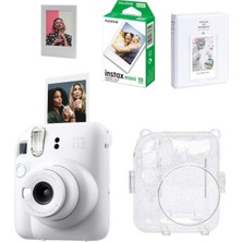 Ayrex Instax Mini 12 Fotoğraf MAKINESI-10LU Film-Simli Pleksi KILIF-64LÜ Albüm ve Mıknatıslı