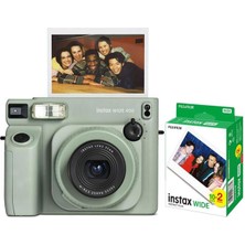 Ayrex Instax Fujifilm Wide 400 Instant Fotoğraf Makinesi - 20'li Film (Yeşil)