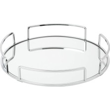 Ayrex Home Details Aynalı Makyaj Tepsisi / Boyutlar: 33 cm U x 33 cm G x 5 cm Y / Cam Taban / Kozme