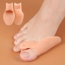 Ayrex Ten Rengi Silikon Makaralı Ayak Baş Parmak Kemik Bunyon Koruyucu Silikon Bunyon 1 Çift