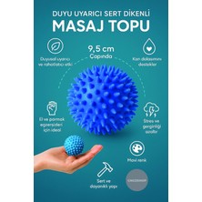 Ayrex Cngzshop Duyu Uyarıcı Sert Dikenli El Ayak Masaj Topu, 9,5 Cm, Çok Renkli