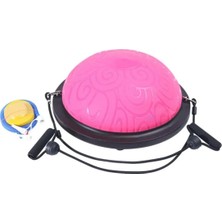 Ayrex Leyaton Bosu Ball Pilates Denge Topu 62 cm Pompalı Pembe, Bspnktop