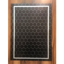 Ayrex Suya Dayanıklı Yıkanır Kağıt Tel Örgü Desen Oto Paspas Kağıdı Siyah Gümüş Baskı