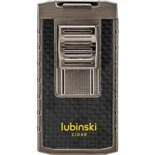 Ayrex Lubinski Yeni Stil Delicili Çift Torch Puro Çakmağı Gunmetal