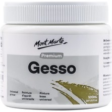Ayrex Mont Marte Premium Gesso Evrensel Astar 16.5 Oz (500ML), Akrilik Boya, Yağlı Boya, Renkli Ka
