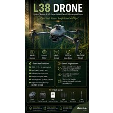 Dimute Shop L38 Drone 4K Hd Kameralı Fırçasız Motorlu Akıllı Sensörlü 500-700 M Menzil