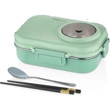 Ayrex ml 2 Kat Paslanmaz Çelik Çorba Kaseli Bento Lunch Box Yeni Nesil Sefer Tası -FFLBOX10403