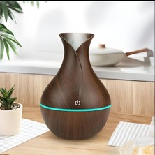 Ayrex Ultrasonik Hava Nemlendirici Buhar Makinesi 200 ml 7 Renk LED Işıklı Vazo Model Aroma Difü