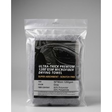 Ayrex Ultra Emici Araba Kurutma Havlusu Xxl 1200 Gsm 50X80CM Motosiklet Bükülmüş Havlu Mikrofibe
