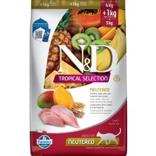 Ayrex N&d Kedi Tropikal Seçim Tavuk Kısırlaştırılmış 4+1 kg