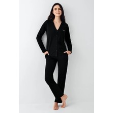 Melonika Pierre Cardin 9115-S Kadın Uzun Kol Pijama Takımı
