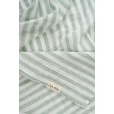 Ayrex Caline Baby 2 Kat Çizgili Müslin Kundak Bezi 40/40-120X120 cm Yeşil