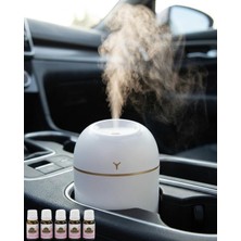Ayrex Yamanhobi Sessiz Mini Nemlendirici 5 Esans Hediyeli USB Bağlantılı LED Işıklı Buhar Maki