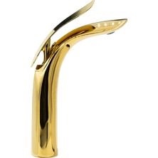 Paluci Kuğu Yüksek Tip Gold Lavabo Bataryası