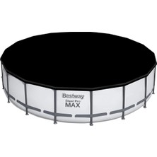 Ayrex Bestway 5,49M Pvc Havuz Örtüsü 549 cm Çapındaki Yuvarlak Yer Üstü Havuzlar Için 555 cm