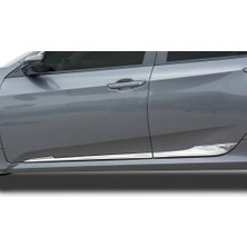 Ayrex Omsa Line Honda Civic Fc5 ile Uyumlu Krom Yan Kapı Çıtası 4 Parça 2016-2021 Arası